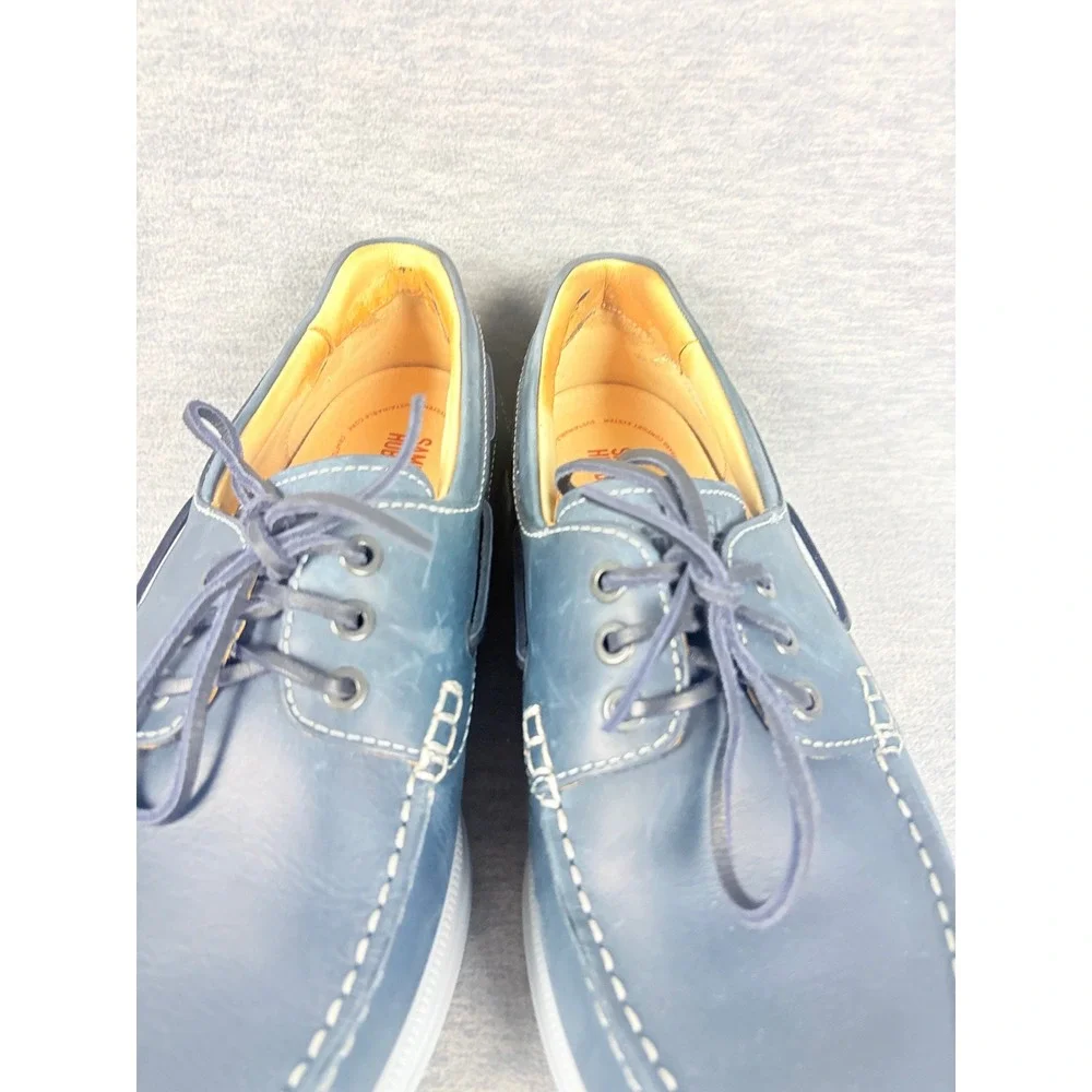 Samuel Hubbard New Endeavor Boat Shoes Driftwood Blue Leather Mens 9.5 Wide